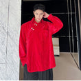 Load image into Gallery viewer, [Illustrated series] ★China style shirt★ 2color velvet improved Tang suit unisex men's black red
