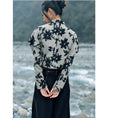 Load image into Gallery viewer, [Big Blue Dragon Series] ★China style outerwear★ Tops, Chinese clothes, ink pattern, mini length, easy to match, slimming print
