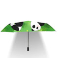 Load image into Gallery viewer, [QIANYU Series] ★Umbrella★ Rain & Sunny Dual Use Manual Panda Rainy Season Rainproof Soup Small Sun Protection UV Protection Green Green
