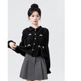 Load image into Gallery viewer, [WEIWU Series]★Shirt★ Tops Ladies Short Length Corduroy Black Cute Stylish
