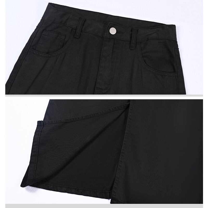 [Kokaisha---Kyouka Suigetsu Series]★China style skirt★Bottoms Black Black Plain Easy to match