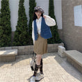 Load image into Gallery viewer, [KEKE Series] ★Vest★ Tops Denim Jeans Stylish Cute Button Hat Easy to match
