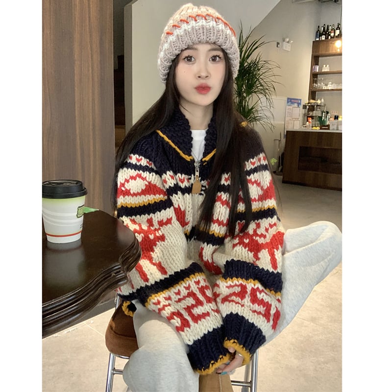 [XIAOXIN Series]★Sweater★ Tops Cardigan Outerwear Christmas Cute New Year Date