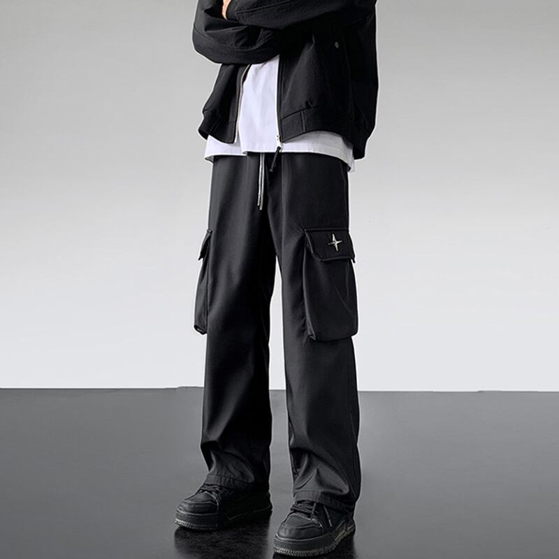 [V37 Series]★Casual pants★ 2color brushed lining pants bottoms unisex men's black coffee color