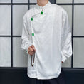 Load image into Gallery viewer, [Illustrated series] ★China style shirt★ 2color tops Unisex Men's ML XL Black White
