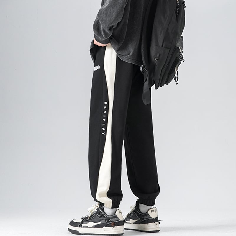 [KADISHOU Series]★Casual Pants★ 3color Pants Sports Style Unisex Men's Color Scheme Beige Black Coffee Color