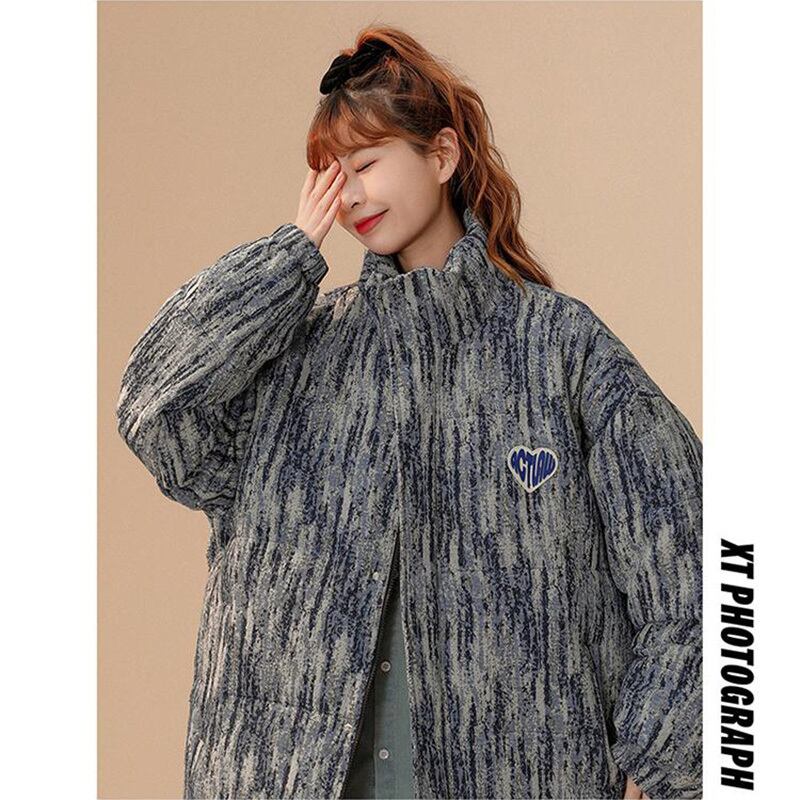 [Ushiomiomi Series] ★Winter Coat★ 2color Cotton Coat Unisex Men's Print Retro ML XL 2XL 3XL