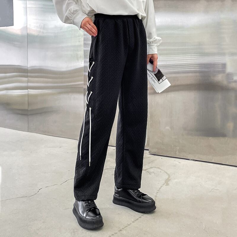 [WENYI Series]★Casual Pants★ 2color Bottoms Pants Unisex Men's Black White