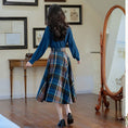 Load image into Gallery viewer, [reasure Island Series]★Setup★ 2-piece set knit tops plaid skirt retro
