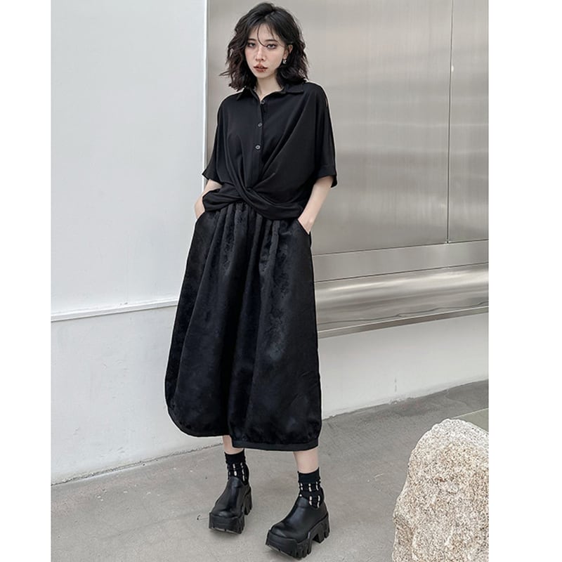 [YIDAO Series] ★China style trousers★ Daily wear, Chinese clothes, black, easy to match, nine-quarter length, summer clothes, loose-fitting