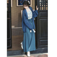 Load image into Gallery viewer, [MINZU Series]★Chinese style setup★ 3-piece set Camisole + Happi coat + Trousers Chinese clothes Blue Blue
