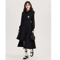 Load image into Gallery viewer, [Shojinsho Series] ★One Piece★ Irregular long sleeve dress Designed Cute Stylish Black Black
