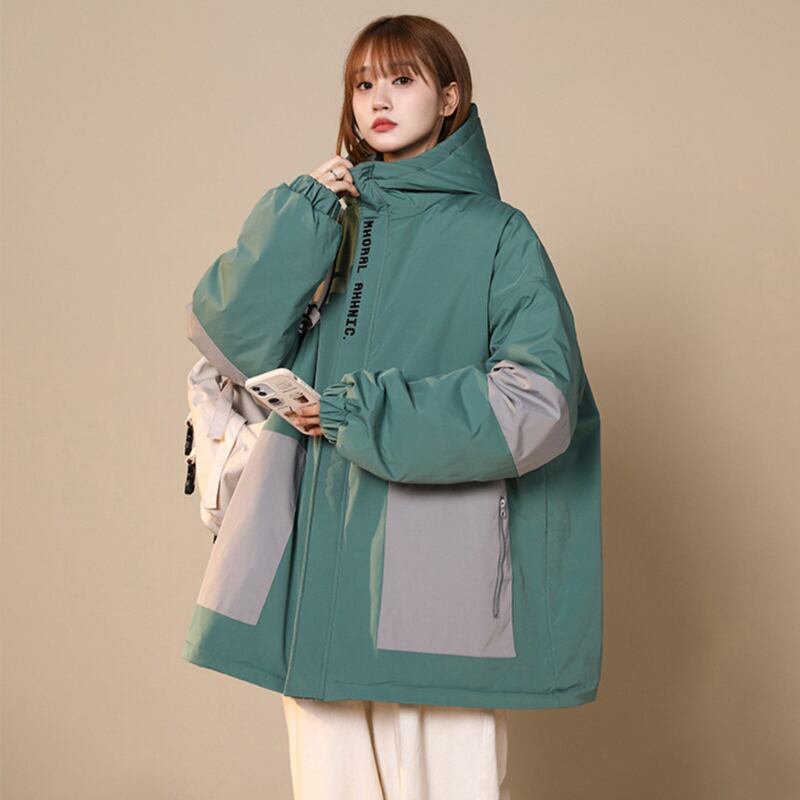 [Suikoishi Series] ★Winter Coat★ Cotton Coat Outerwear 3color Unisex Men's Color Scheme Green Black Beige