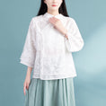 Load image into Gallery viewer, [Qing Series]★China style tops★ 3color Chinese style shirt, Chinese clothes, summer clothes, cool, Chinese clothes, Tang clothes, retro
