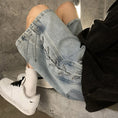 Load image into Gallery viewer, [TIESHANG Series] ★Shorts★ 2color Bottoms Casual Shorts Denim Pants Unisex Men's Unique Black Blue
