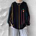 Load image into Gallery viewer, [LANGGUANGHU series] ★Sweater★ 2color knit tops Unisex Men's Large size Aya Black White
