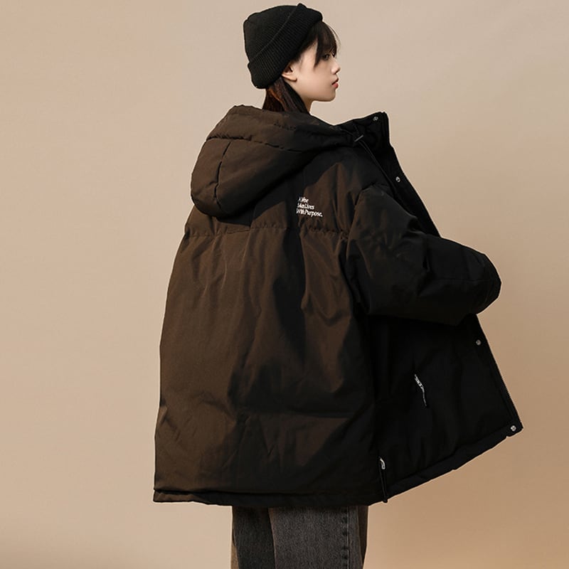 [Suikoishi Series] ★Winter Coat★ Cotton Coat Outerwear 3color Unisex Men's Color Scheme Khaki Green Black Gray