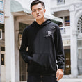 Load image into Gallery viewer, [High quality series] ★China style hoodie★ 2 colors Black or white Kirin embroidery Stylish Unique Unisex Men's Large size
