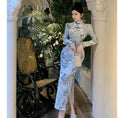 Load image into Gallery viewer, [NANA Series]★Cheongsam dress★ Dress, velvet, long length, slimming, improving temperament, sexy
