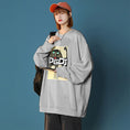 Load image into Gallery viewer, [JC Series]★Tops★ 3color Sweatshirt Sweatshirt Unisex Men's Cartoon Light Gray Black Blue
