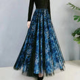 Load image into Gallery viewer, [KEER Series]★Skirt★ Bottoms 3 types of length available Large size Elastic waist Blue Blue
