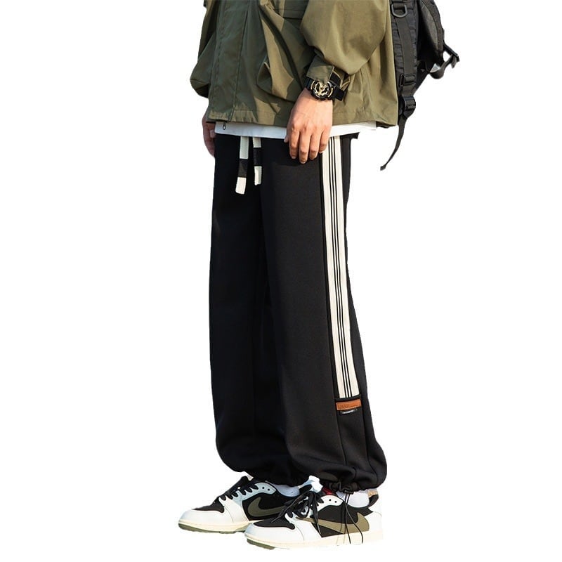 [BIGEMAN Series] ★Casual pants★ Brushed lining 2color bottoms pants unisex men's large size sports style easy to match