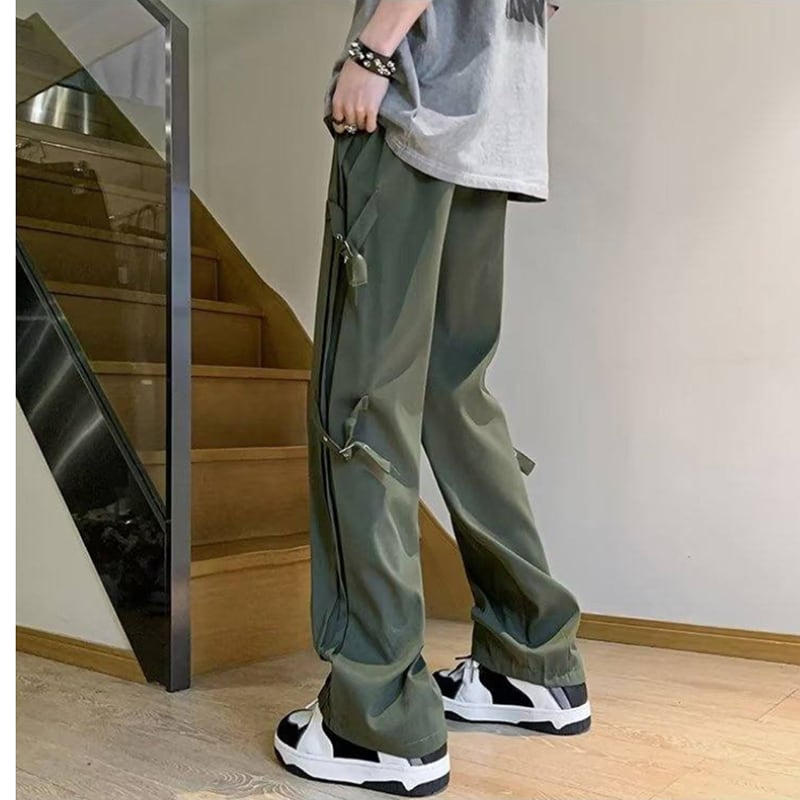 [CHAOMEICHEN Series] ★Casual Pants★ 2color Bottoms Trousers Unisex Men's Black Green