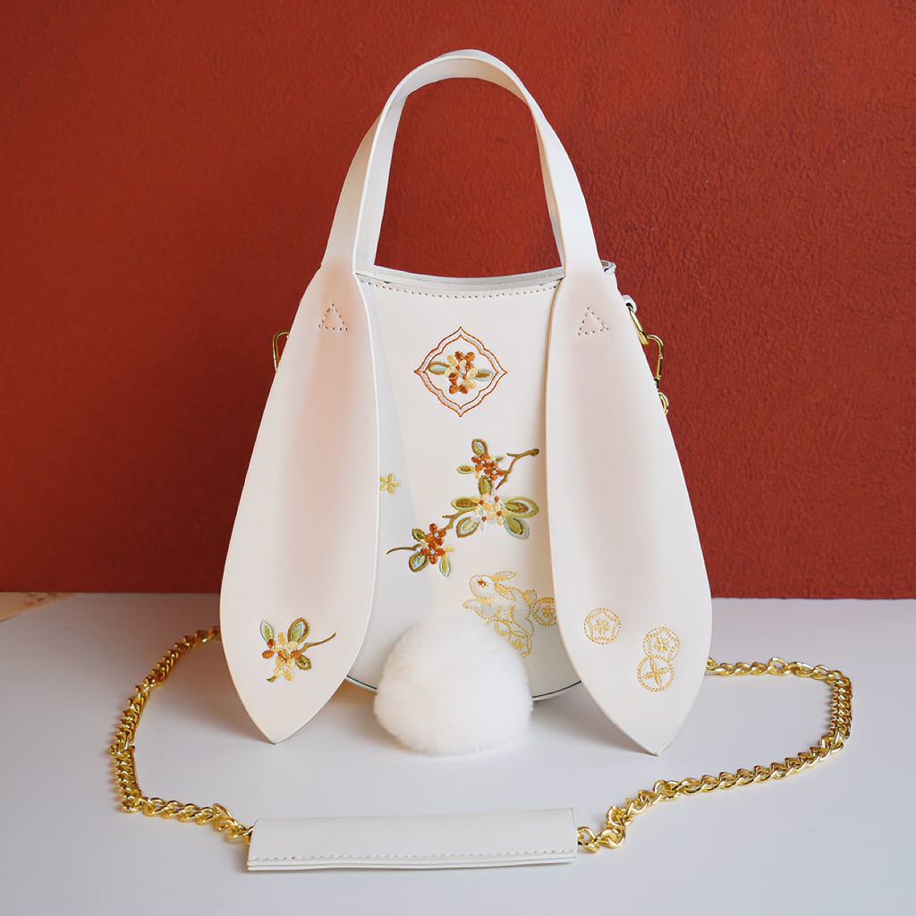 [Kumofagiri Asagi---Mokusai Hana Rabbit Series] ★China style bag★ Shoulder bag Handheld Rabbit Super cute Easy to match