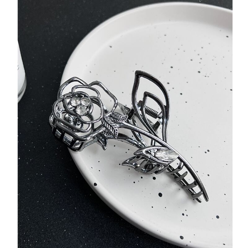 [KANSAI Series] ★Hair Ornament★ Hair Clip Accessory Silver Rose Popular Trend Stylish Adult