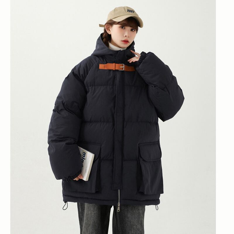 [Suikoishi Series] ★Winter coat★ Cotton coat outerwear 2color Unisex Men's Brown Navy ML XL 2XL