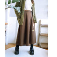 Load image into Gallery viewer, [Old Monster---Rachikuri Series] ★China style skirt★ Bottoms Lasha plain thick autumn/winter clothes brown
