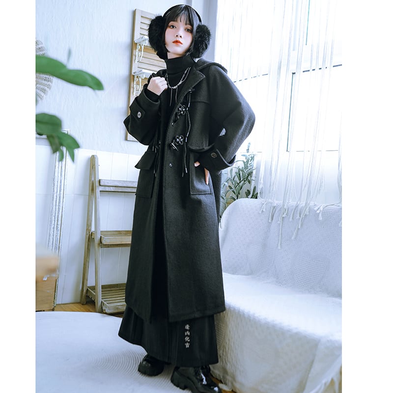 [Kokaisha---Shizuki Series] ★China style coat★ Lasha Quilted Thick Warm Winter Clothes Long Coat