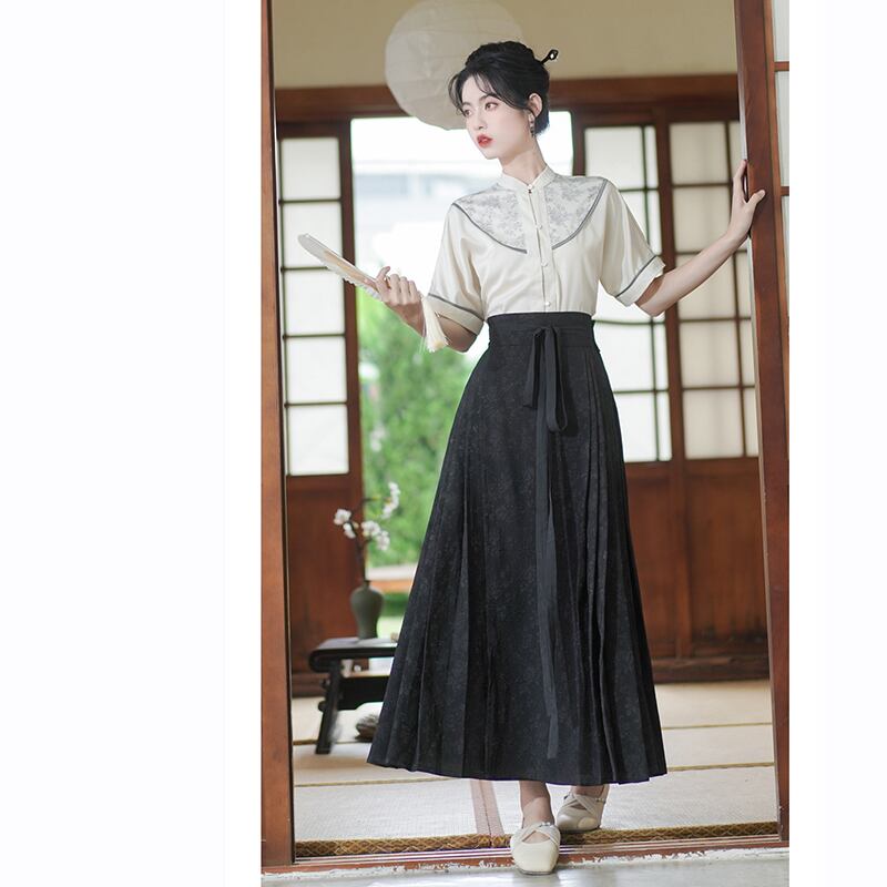 [QIYC Series] ★Chinese style shirt★ Tops, short sleeve shirts, Hanfu tops, summer clothes, improves temperament, has design