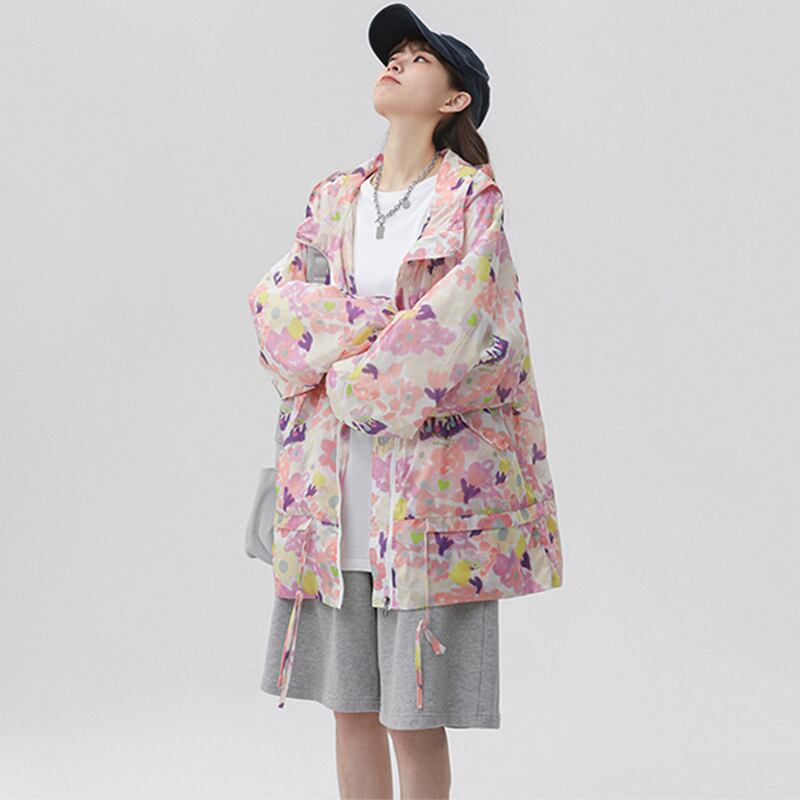 [CHAOMEICHEN Series] ★Jacket★ 2color Outer Thin Summer Clothes Sun Protection Unisex Men's Print