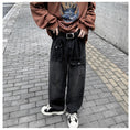 Load image into Gallery viewer, [PV Series]★Denim Pants★ 2color Bottoms Unisex Men's Large Size Pocket Blue Black
