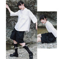 Load image into Gallery viewer, [Daiseiryusu Series] ★Shorts★ Short pants, pants, bottoms, cotton, easy to match, with design, black
