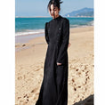 Load image into Gallery viewer, [Da Qinglong Shu Series] ★Chinese style dress★ Chinese clothing original black black slimming slit sexy
