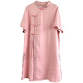 Load image into Gallery viewer, [Kofuku Series]★China style shirt★ 4color long shirt ethnic style blue white pink yellow
