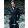 Load image into Gallery viewer, [Big Blue Dragon Series] ★China style dress★ Faux layered retro black black design
