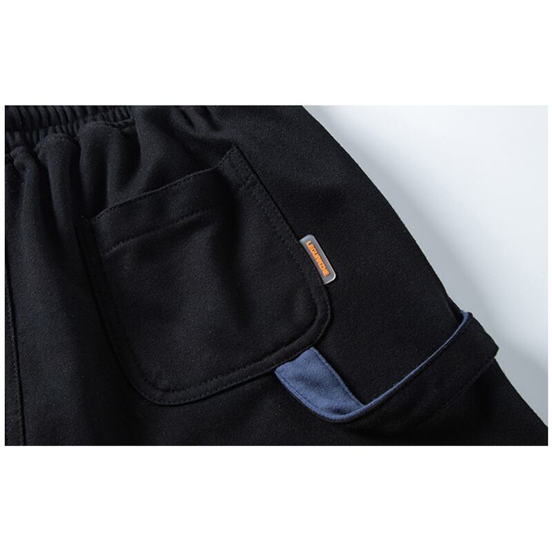 [BIGEMAN Series] ★Casual Pants★ 2color Quarter-length Bottoms Pants Unisex Men's Large Size Cartoon Black Gray