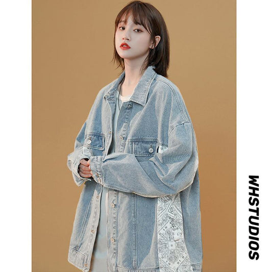 [Winter Series] ★Jacket★ 2color Blue or Black Denim Outer Jeans Unisex Switchable Fashion