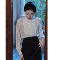 Load image into Gallery viewer, [Only you series]★China style setup, single item order★ Shirt or skirt, improves temperament, beige black
