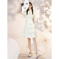 Load image into Gallery viewer, [YUEQIAO series]★Cheongsam dress★ 2color short length Chinese style dress Beige Green
