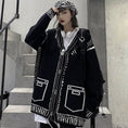 Load image into Gallery viewer, [Modern People Series]★Cardigan★ 2color Tops Sweater Outerwear Unique Black Black Harajuku Style
