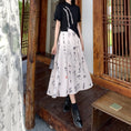 Load image into Gallery viewer, [DONGXIAOJIE series]★China style dress★ Letter pattern ribbon summer clothes fake layered large size slimming
