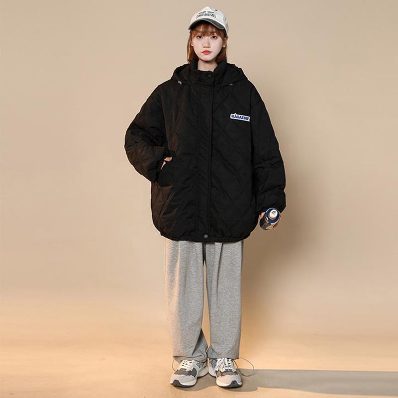 [Suikoishi Series] ★Winter Coat★ Cotton Coat Outerwear 3color Unisex Men's Gray Black White