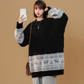 Load image into Gallery viewer, [Ushiomiomi Series]★Sweater★ 3color knit tops Unisex Men's Color scheme Gray White Black
