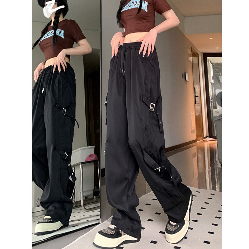 [MGJM Series]★Casual Pants★ 2color Bottoms Black Green Unisex Men's Retro