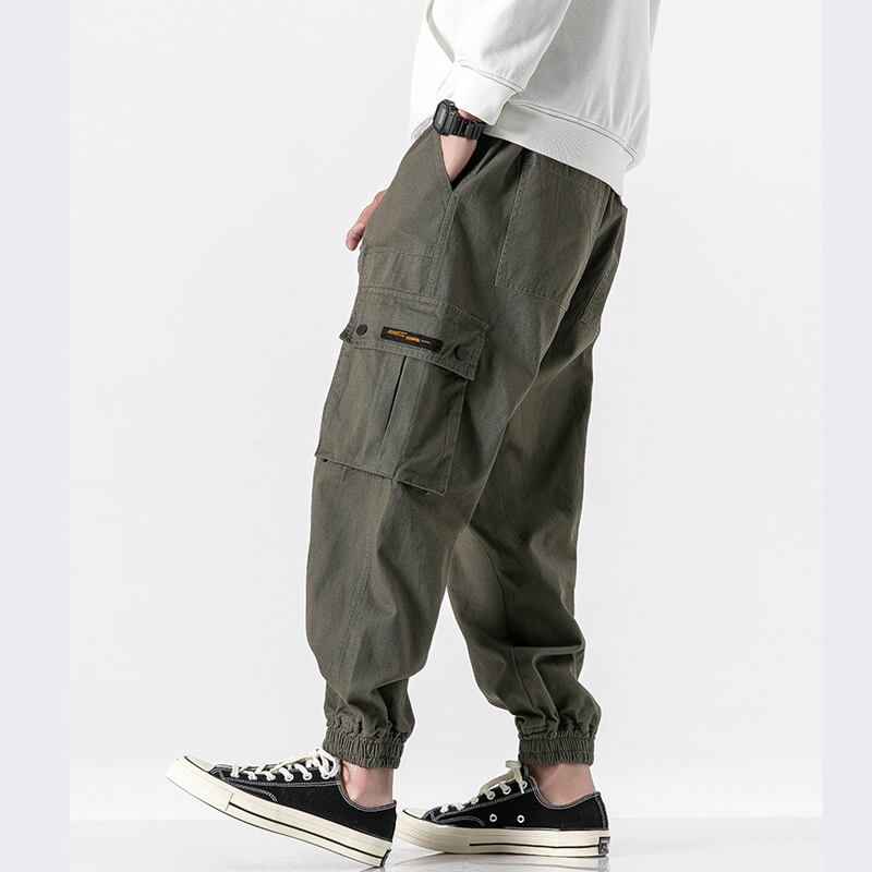 [BIGEMAN Series] ★Casual Pants★ 2color Quarter-length Bottoms Pants Unisex Men's Large Size Black Green Fashion