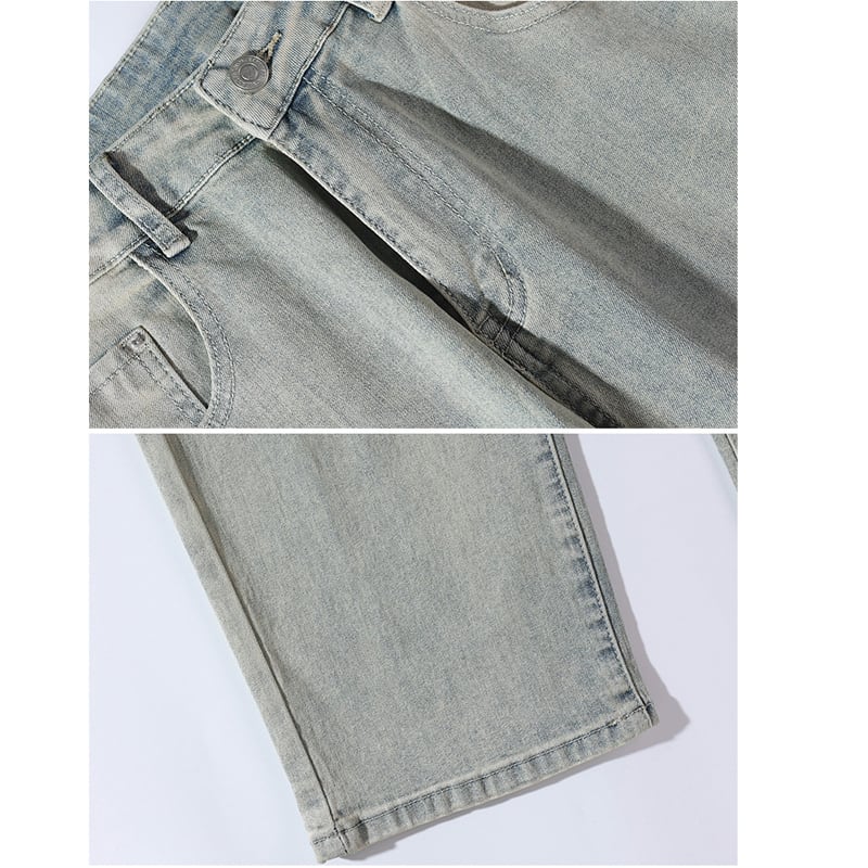 [BIGEMAN Series] ★Denim pants★ Bottoms, pants, unisex, men's, large size, cheap, easy to match